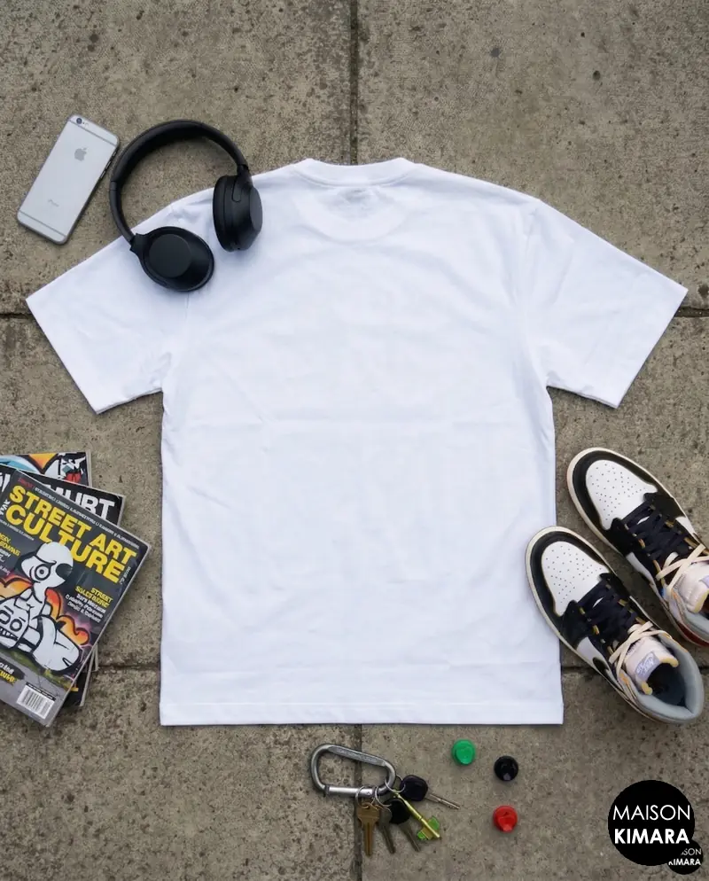 Snoopy Street Art Oversized T-Shirt – Urban Graffiti White Heavyweight Tee – Y2K Aesthetic Unisex Streetwear (White)